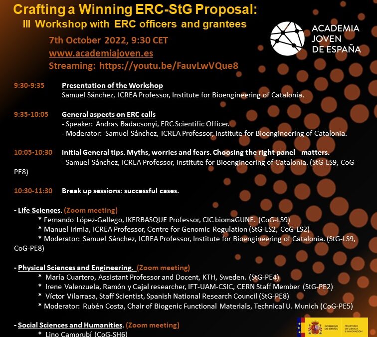 Workshop: Crafting a Winning ERC-StG Proposal: III Workshop with ERC officers and grantees